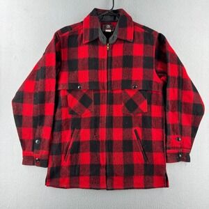 Vintage Johnson Woolen Mills Jacket Womens 16 Long (Fits M) Wool Mackinaw Coat